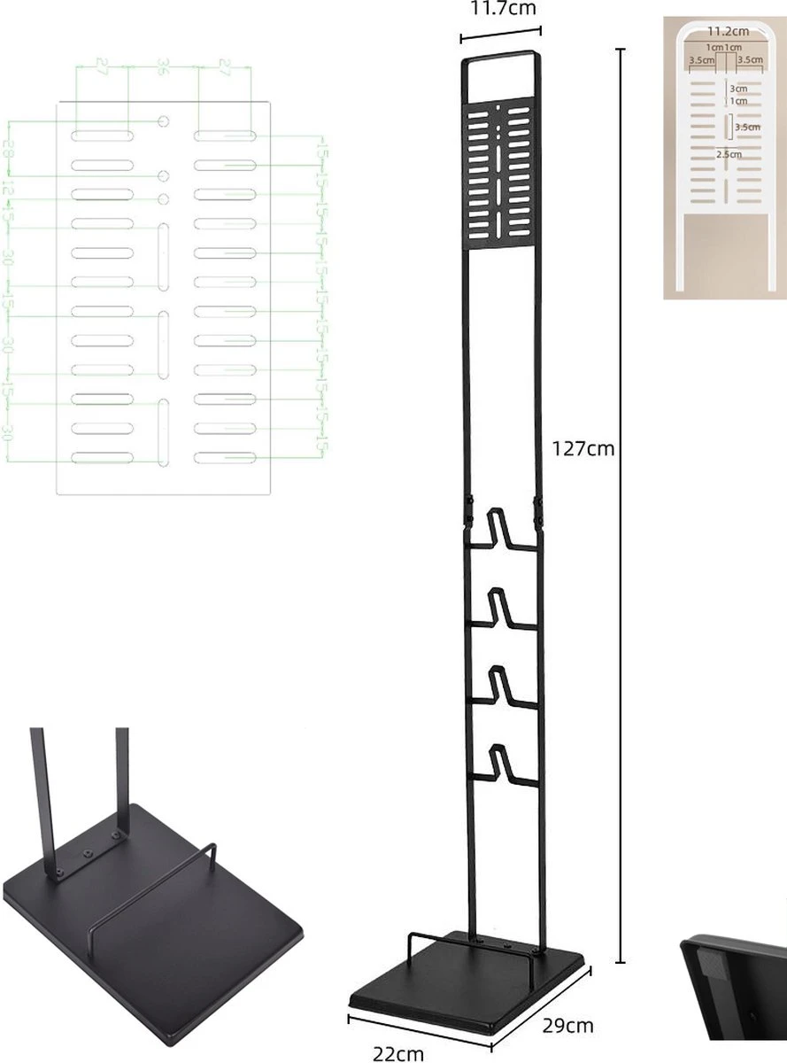 Aspirateur Support De Rangement - Dyson Rack - Dyson Essentials - Dyson Stand - Dyson Support De Rangement - Dyson Accessoires - Aspirateur Sans Fil à Vide Stand Support De Rangement Zwart 6 Aspirateur Support De Rangement - Dyson Rack - Dyson Essentials - Dyson Stand - Dyson Support De Rangement - Dyson Accessoires - Aspirateur Sans Fil à Vide Stand Support De Rangement Zwart – Image 4