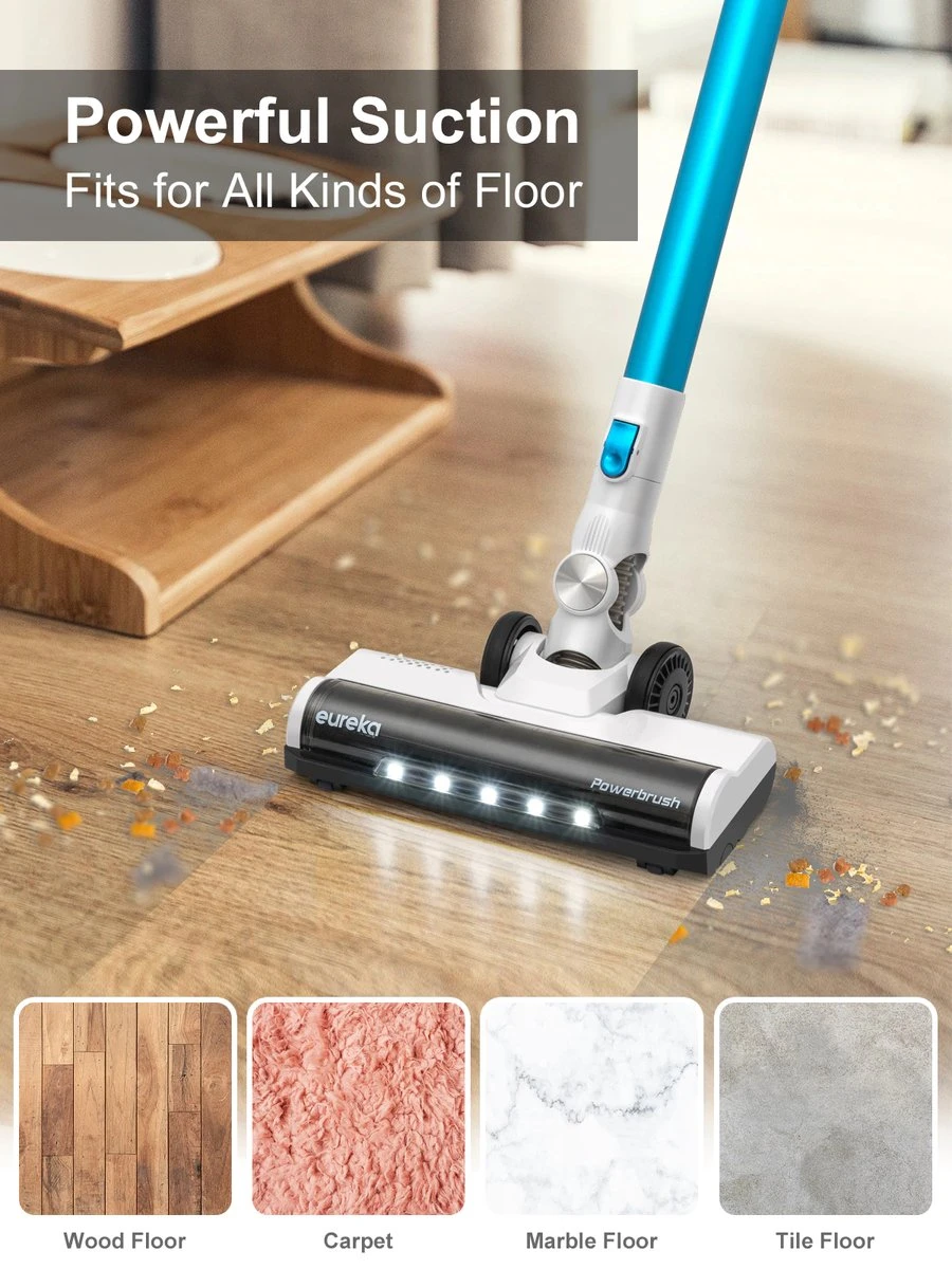 Aspirateur Portatif Sans Fil Eureka BR5 - Aspirateur 3 En 1 - Batterie Amovible 18000Pa / 250W / 2000mAh - Phare LED- Faible Bruit - Blauw 5 Aspirateur Portatif Sans Fil Eureka BR5 - Aspirateur 3 En 1 - Batterie Amovible 18000Pa / 250W / 2000mAh - Phare LED- Faible Bruit - Blauw – Image 3