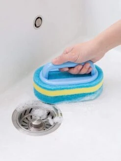 Bain Éponge Multifonctionnelle - Cuisine Nettoyage Salle De Bains Toilettes Cuisine Glas Mur Nettoyage Brosse De Bain Poignée Éponge Bain Fond Baignoire - Outils De Nettoyage -Nettoyage Produits Boutique 901x1200 10