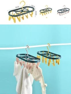 Borvat® |Sous- Sous-vêtements Magic Pince à Linge Cintre 360 Corde à Linge Pliable Multifonction Gain De Place Pas Cher Abordable 12 Épingles à Linge Cintre 12 Épingles à Linge -Nettoyage Produits Boutique 901x1200 2