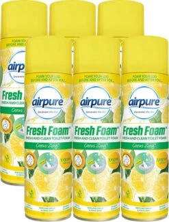 Airpure Mousse Fraîche Nettoyant WC Citrus Zing 6 X 500 Ml - Forfait Dégressif