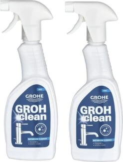 GROHE Grohclean Cleaner - 2x 500 Ml - Pour Salle De Bain/ Cuisine/ Toilettes - Pack économique - Agent De Nettoyage