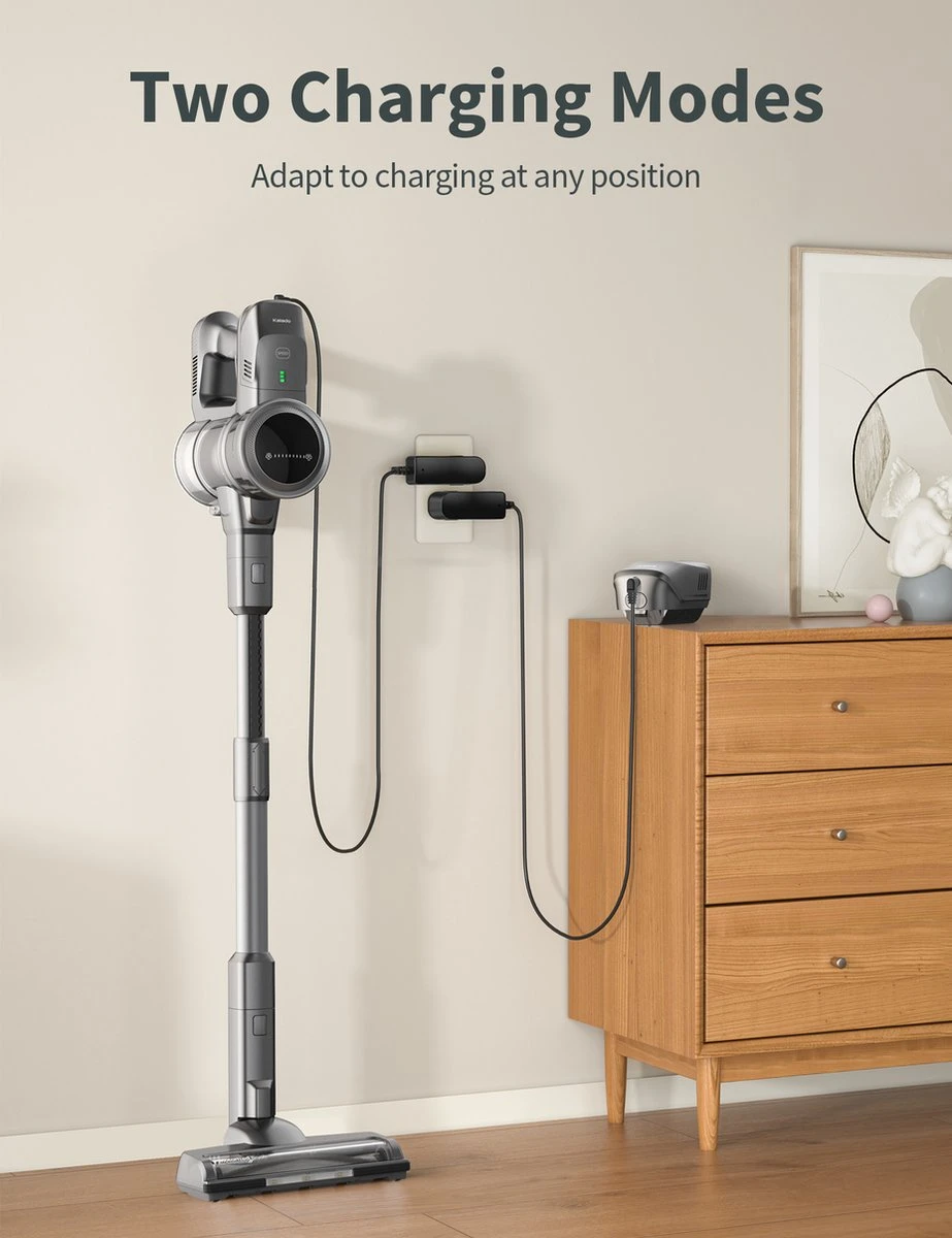 Kalado KCV01 Aspirateur Balai Sans Fil - Aspirateurs-balais 26Kpa - 6 En 1 - 40Min De Temps De Travail Batterie Amovible - Moteur Brushless 80000RPM - Affichage LED 14 Kalado KCV01 Aspirateur Balai Sans Fil - Aspirateurs-balais 26Kpa - 6 En 1 - 40Min De Temps De Travail Batterie Amovible - Moteur Brushless 80000RPM - Affichage LED – Image 12