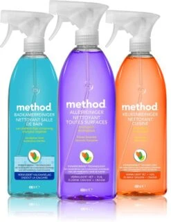 Method - Salle De Bain + Cuisine + Nettoyant Tout Usage Lavande Française Spray écologique 3x 490ml