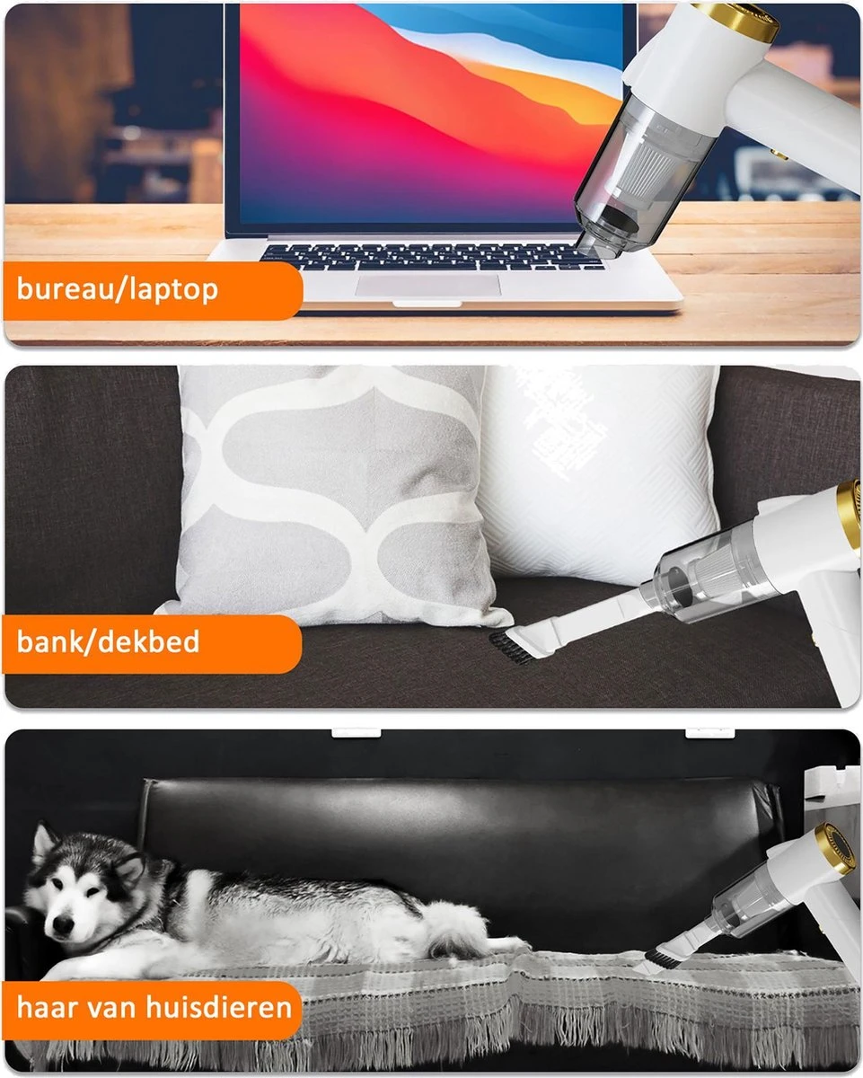 Dr. Wonder Handheld Thief Sans Fil - Aspirateur à Main Pliable - Solide Et Liquide - Rechargeable Par USB - Nettoyant Pour Poils D'animaux - Zwart 12 Dr. Wonder Handheld Thief Sans Fil - Aspirateur à Main Pliable - Solide Et Liquide - Rechargeable Par USB - Nettoyant Pour Poils D'animaux - Zwart – Image 10