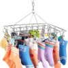 Étendoir à Chaussettes En Acier Inoxydable, étendoir à Linge, Avec Crochet Tournant, Résistant Au Vent, Cintre Pour Chaussettes, Sous-vêtements, Soutiens-gorge, Vêtements De Bébé, Gants (36 Pinces) -Nettoyage Produits Boutique 963x1200