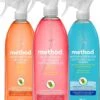 Method - Salle De Bain + Cuisine + Nettoyant Tout Usage Spray écologique Pamplemousse Rose 3x 490ml -Nettoyage Produits Boutique 965x1200 2