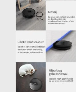 Robot Serpillière Beekit - Aspirateur Robot - Aspirateur Robot Avec Fonction De Serpillière - Système De Serpillière - Aspirateur Robot Avec Station De Charge - Zwart -Nettoyage Produits Boutique 994x1200 3