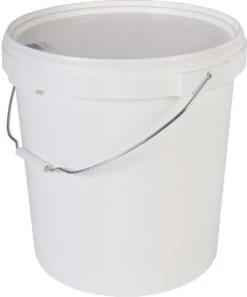 2x Seaux Avec Couvercle Et Poignée - Wit - 30 Litres - Ménage - Seaux De Jardinage De Produits De Nettoyage - Seau Pratique De Bricolage / Seaux Pratiques